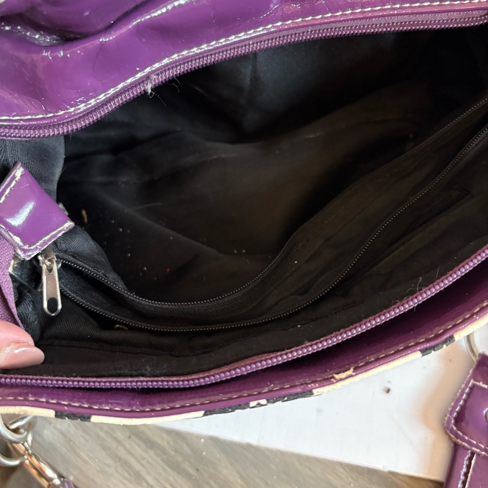 Elegant Purple and Black Women's Bag Set - Picture 8 of 13